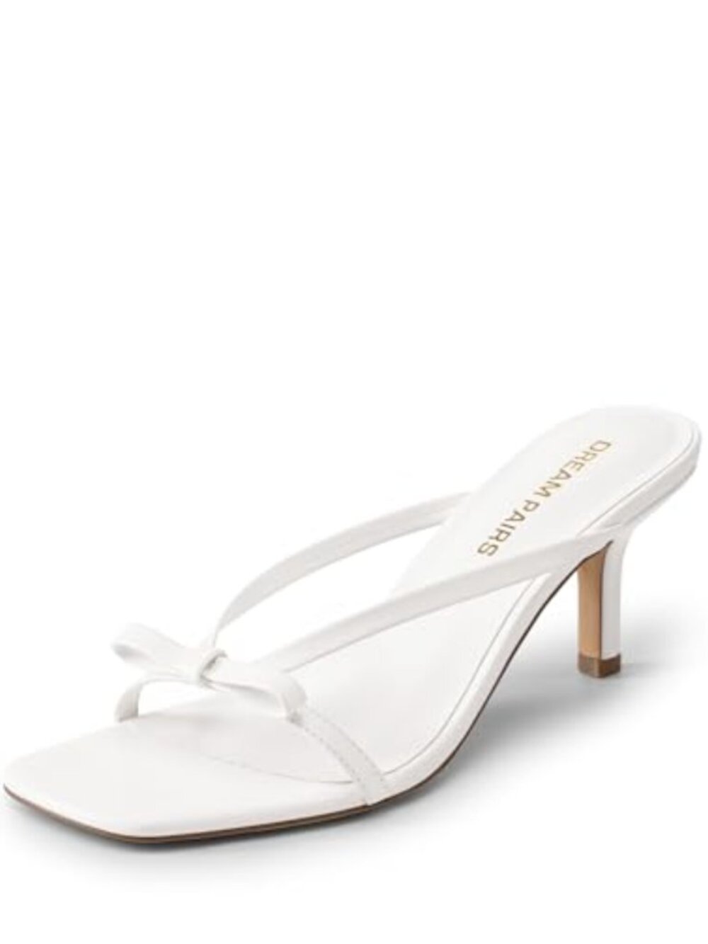 Women's Bow Thong Strap Kitten Heel Sandals Slip-On 2.36 Inch Heel